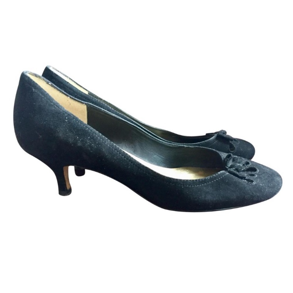 Black Suede Kitten Heels by Daniblack